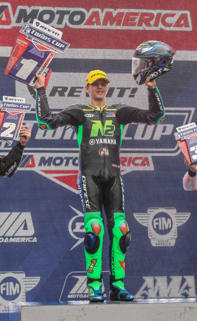 Blake Davis, the two-time MotoAmerica Twins Cup Champion. Photo courtesy N2 Racing.